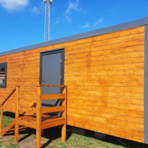 Conteneur habitable en bois, mobile, 26 m²
